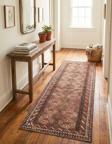 2' 4 x 5' 6 Hand Knotted Ultra Vintage Persian Wool Runner Rug