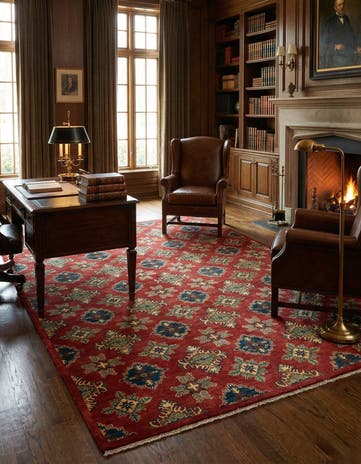 6' 9 x 9' 7 Hand Knotted Kazak Rug