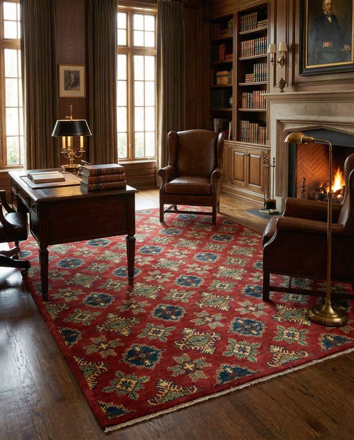 6' 9 x 9' 7 Hand Knotted Kazak Rug