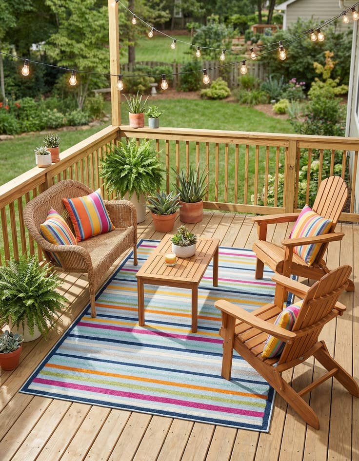 Detail image of 5' 3 x 8'  Washable Aruba Indoor / Outdoor Rug
