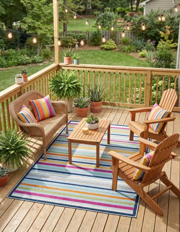 5' 3 x 8' Easy-Clean Aruba Indoor / Outdoor Rug