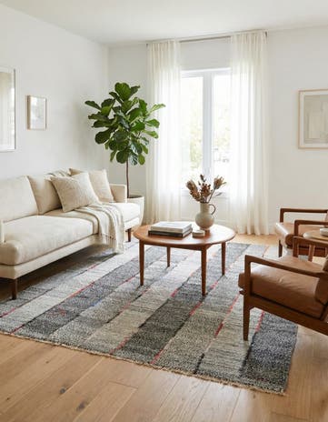5' 6 x 7' 3 Hand Woven Kilim Modern Wool Rug