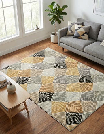4' x 6' Easy-Clean Modern Indoor / Outdoor Rug