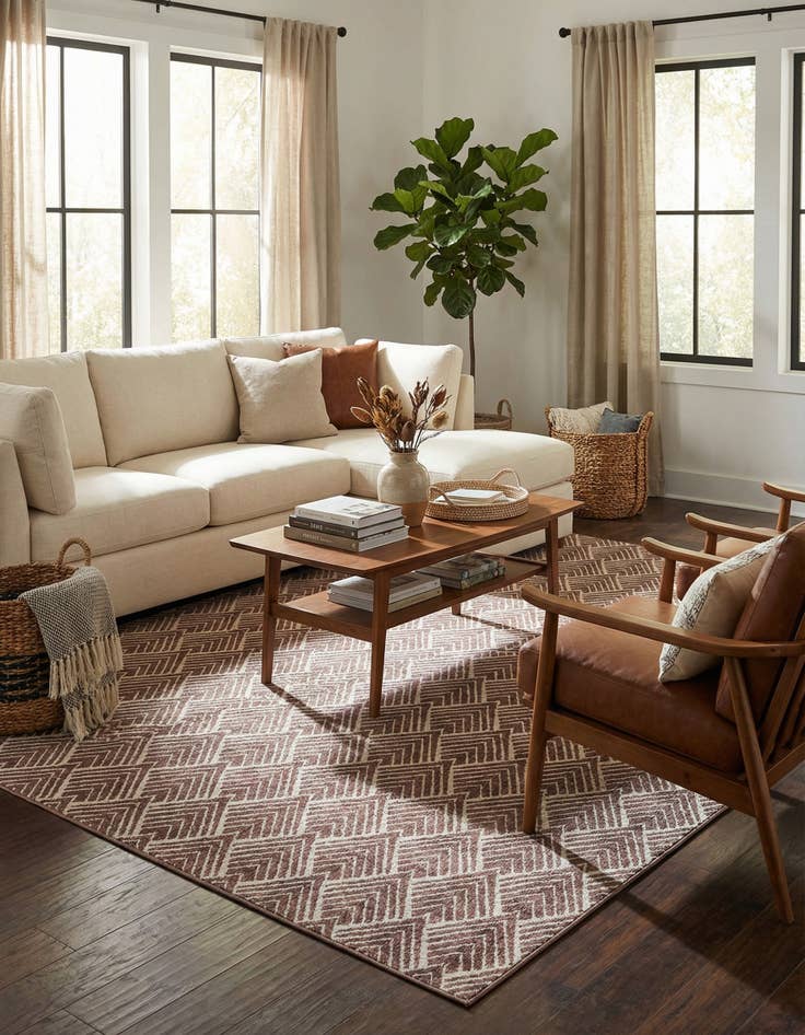 Detail image of 10' x 13' Eco Trellis Rug