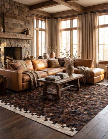5' x 8' 1 Cowhide Stocks Rug