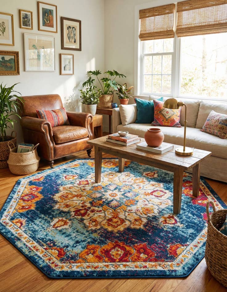 Detail image of  7' 10 x 7' 10 Parker Octagon Rug