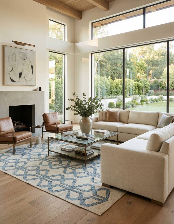 Detail image of 8' 5 x 9' 7  Hand Woven Kilim Modern Wool Rug