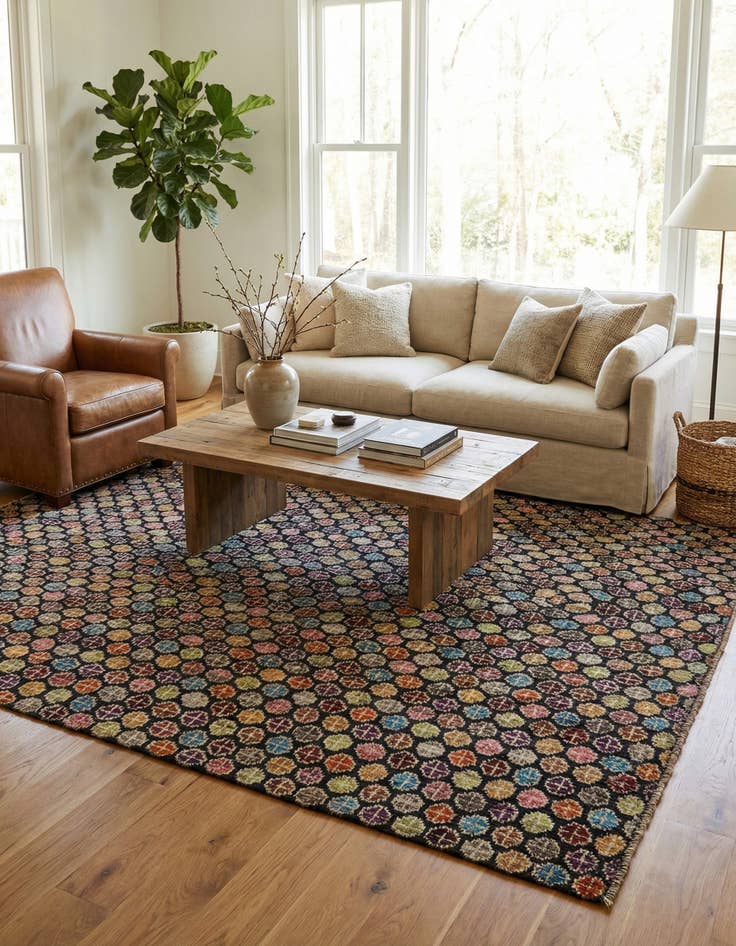 Detail image of 8' x 9' 10  Hand Knotted Darya Wool Rug