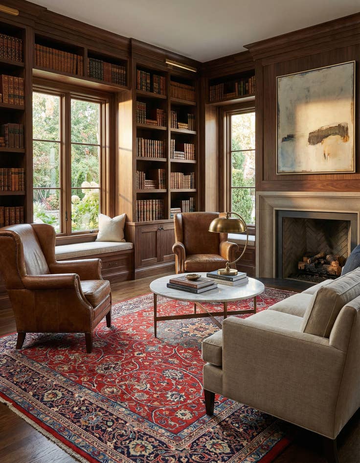 Detail image of 7' 3 x 11' Sarouk Wool Rug