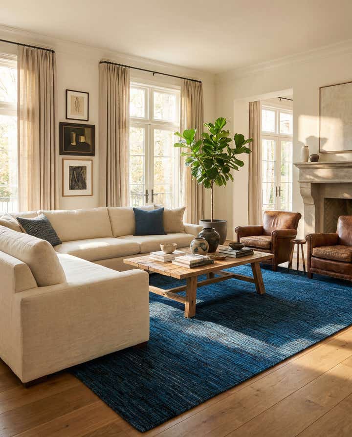 7' 9 x 9' 9 Hand Knotted Darya Wool Rug