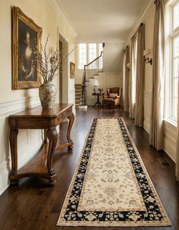 3' 3 x 17' 1 Hand Knotted Peshawar Ziegler Runner Rug