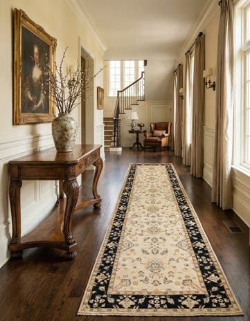 3' 3 x 17' 1 Hand Knotted Peshawar Ziegler Runner Rug