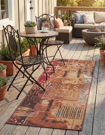 2' x 5' Easy-Clean Modern Indoor / Outdoor Runner Rug
