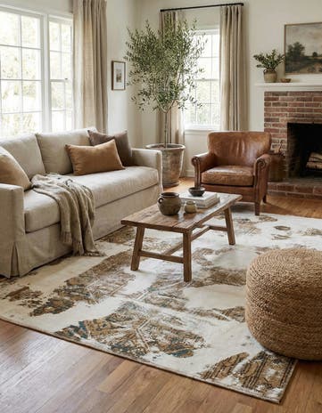 4' 10 x 7' 10 Hand Knotted Ultra Vintage Persian Wool Rug