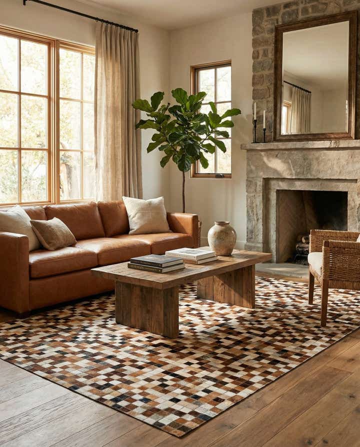 5' x 7' 11 Cowhide Stocks Rug