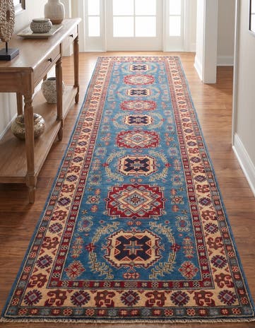2' 7 x 10' 4 Hand Knotted Kazak Runner Rug