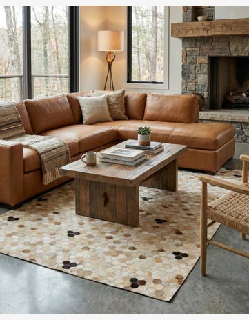 5' x 7' 11 Cowhide - Patchwork Rug