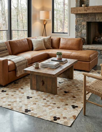 5' x 7' 11 Cowhide - Patchwork Rug