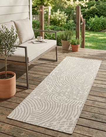 2' x 5' 3 Easy-Clean Modern Indoor / Outdoor Runner Rug
