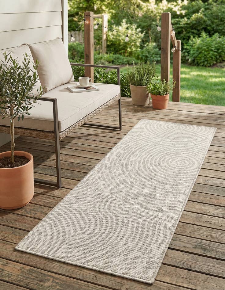 Detail image of 2' x 5' 3  Washable Modern Indoor / Outdoor Runner Rug