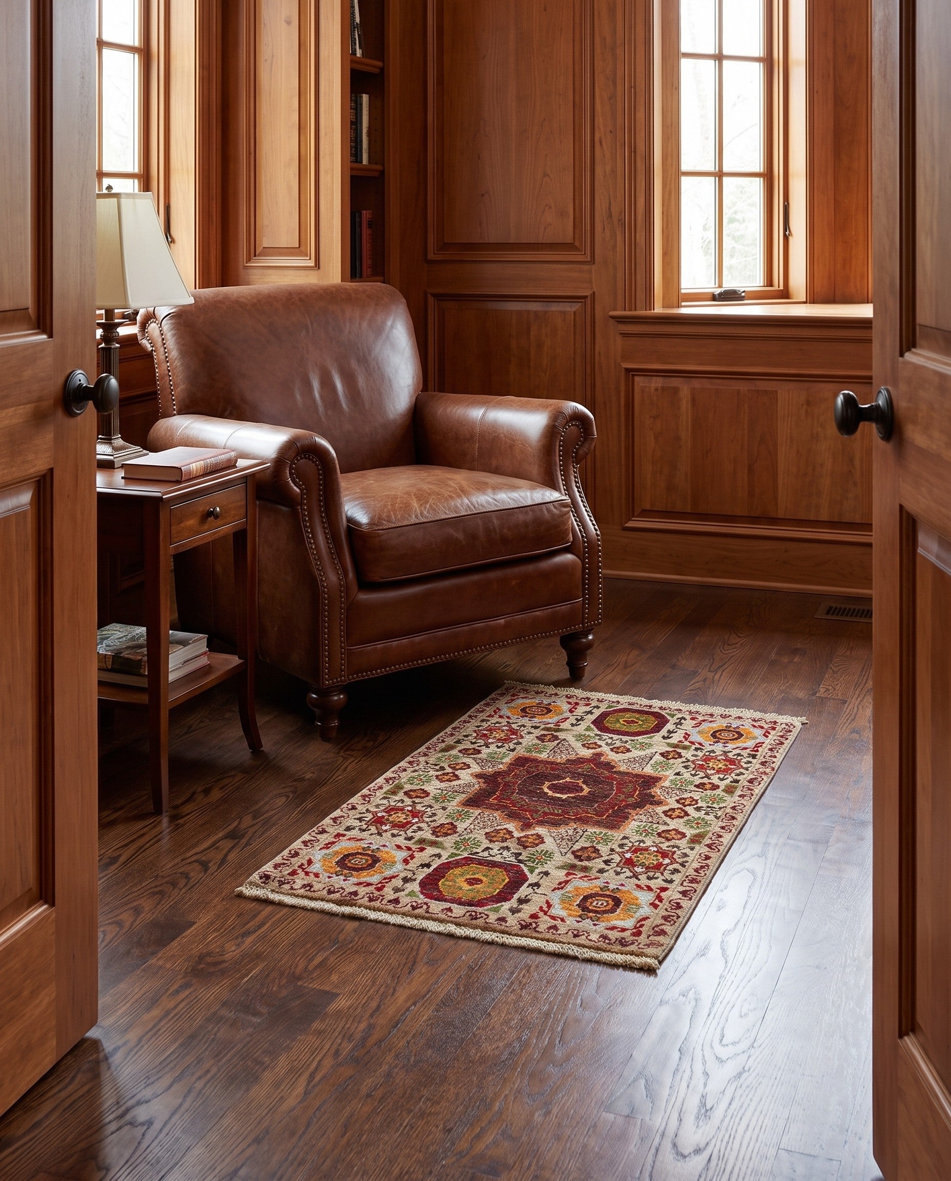 2' x 3' Hand Knotted Mamluk Ziegler Rug