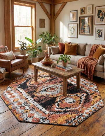 Terracotta Tagine Octagon Rug