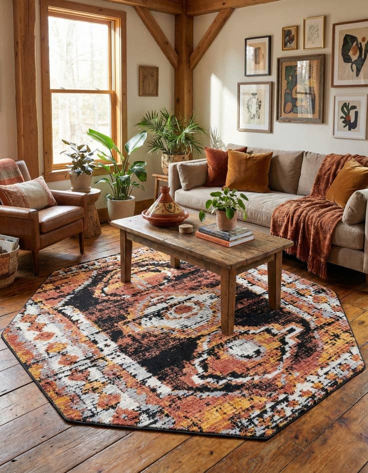 Detail image of 7' 10 x 7' 10 Tagine Octagon Rug