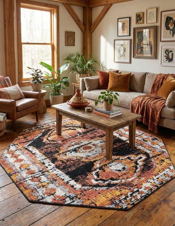 Terracotta Tagine Octagon Rug