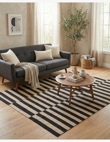 4' 2 x 5' 10 Hand Woven Kilim Modern Wool Rug