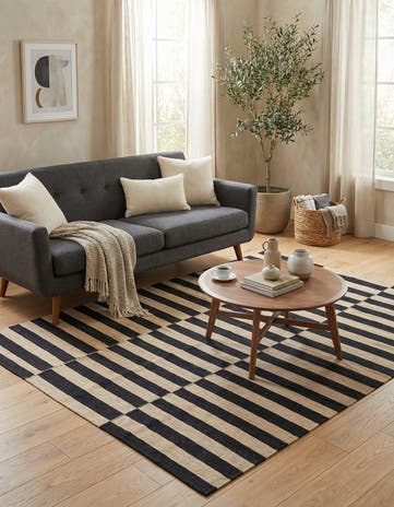 4' 2 x 5' 10 Hand Woven Kilim Modern Wool Rug