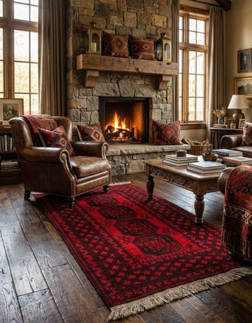 3' 5 x 6' 2 Afghan Wool Rug