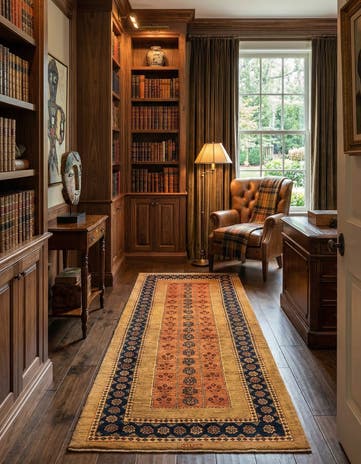 2' 9 x 6' 7 Kashkuli Wool Runner Rug