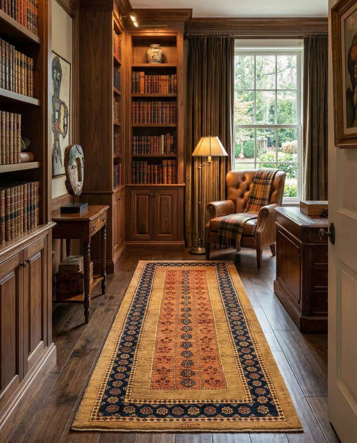 2' 9 x 6' 7 Kashkuli Wool Runner Rug