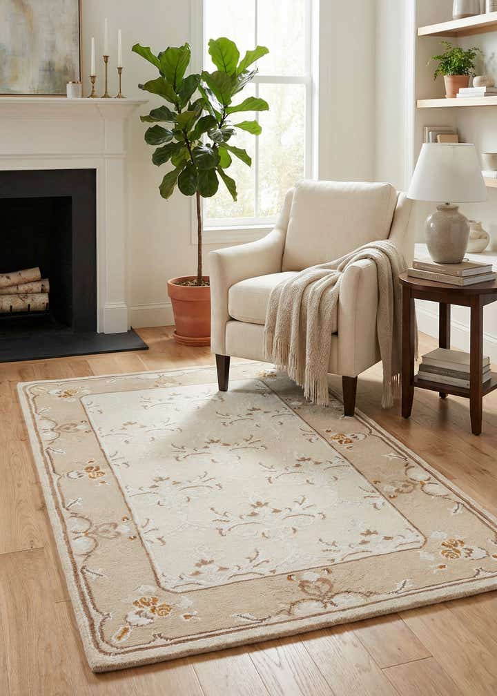 3' x 4' 11 Hand Knotted Darya Wool Rug