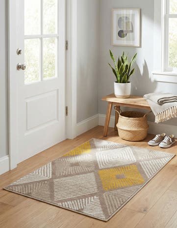 Ivory and Yellow Laguna Rug