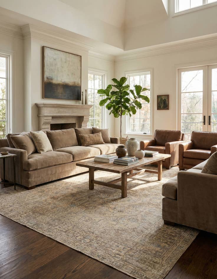 Detail image of  10' x 12' 8  Hand Knotted Ultra Vintage Persian Wool Rug