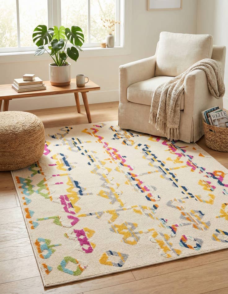 Detail image of 5' 3 x 7' 7  Washable  Indoor / Outdoor Rug