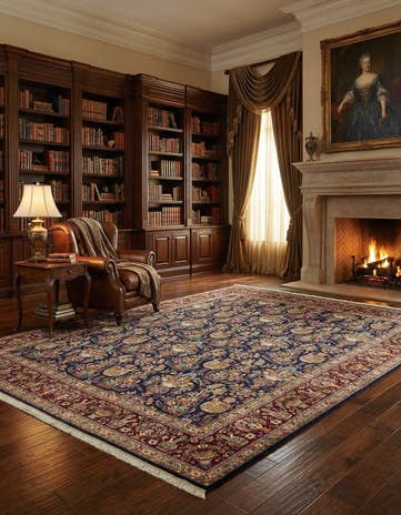 10' 3 x 12' 8 Hand Knotted Kashmar Persian Rug