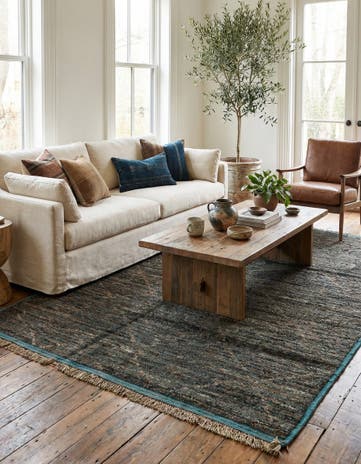 6' x 9' 5 Hand Knotted Moroccan Wool Rug