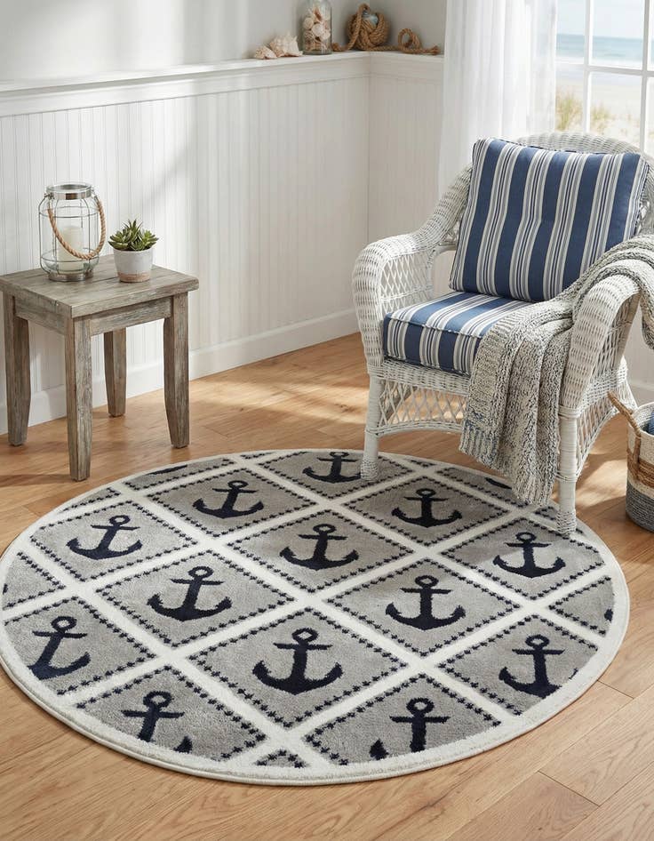 Detail image of 5' 3 x 5' 3 Metropolis Round Rug