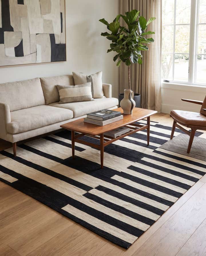 5' 10 x 7' 8 Hand Woven Kilim Modern Wool Rug