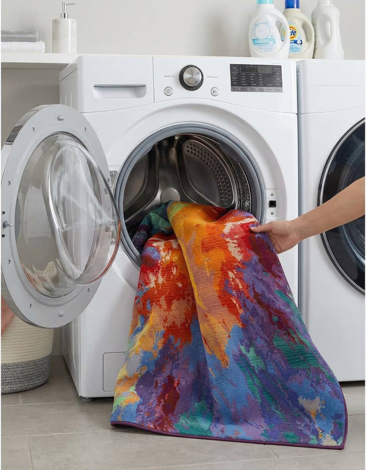 Detail image of 6' x 9'  Washable Modern Indoor / Outdoor Rug