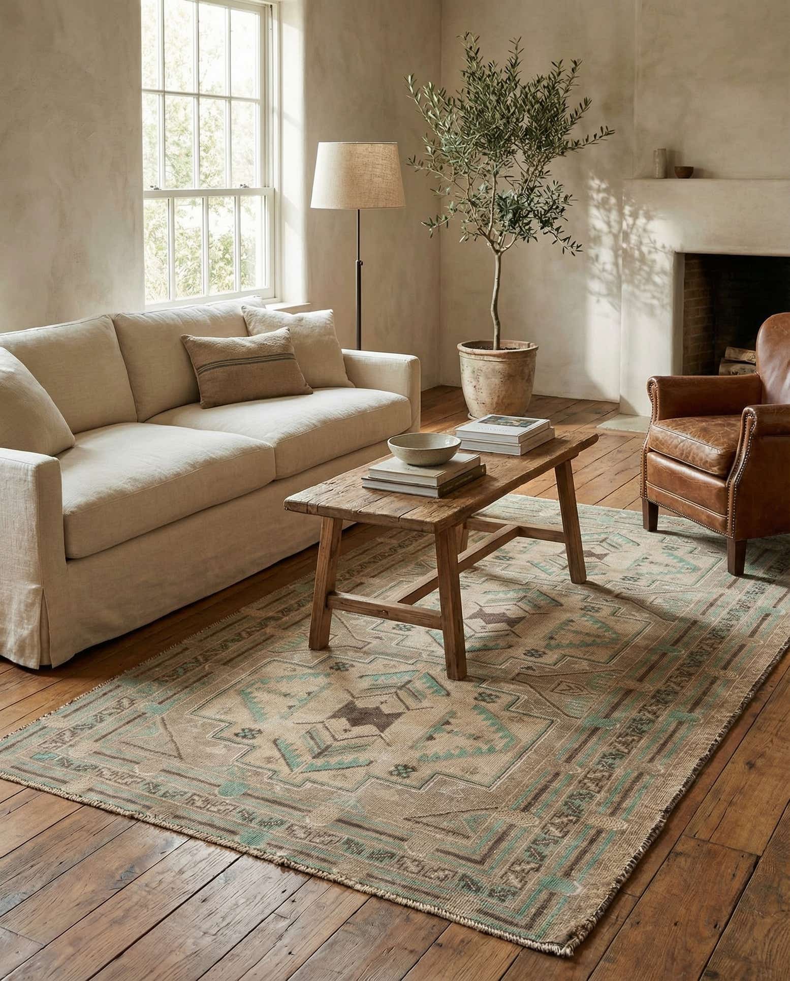 3' 8 x 6' 4 Hand Knotted Ultra Vintage Persian Wool Rug