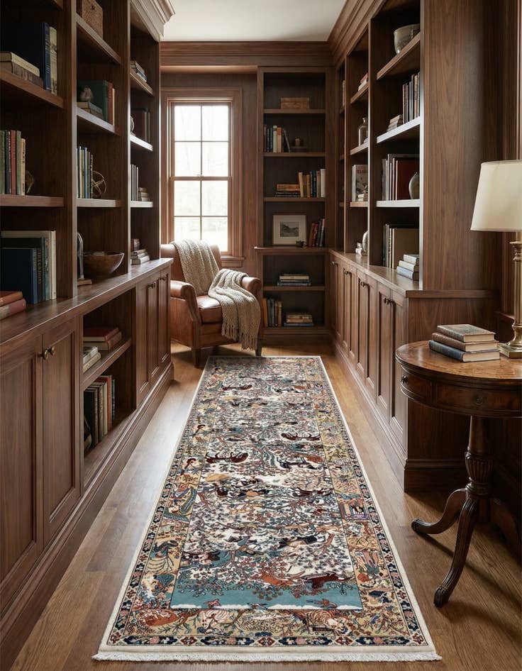 Detail image of 3' x 13' Nain Design Runner Rug