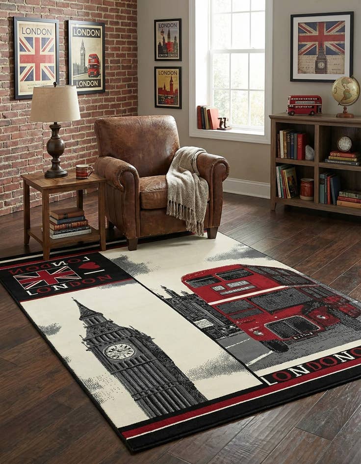 Detail image of 5' 4 x 7' 4 Reproduction Gabbeh Rug