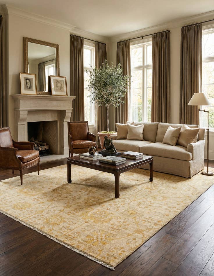 Detail image of 6' 7 x 9' 9 Ziegler Wool Rug