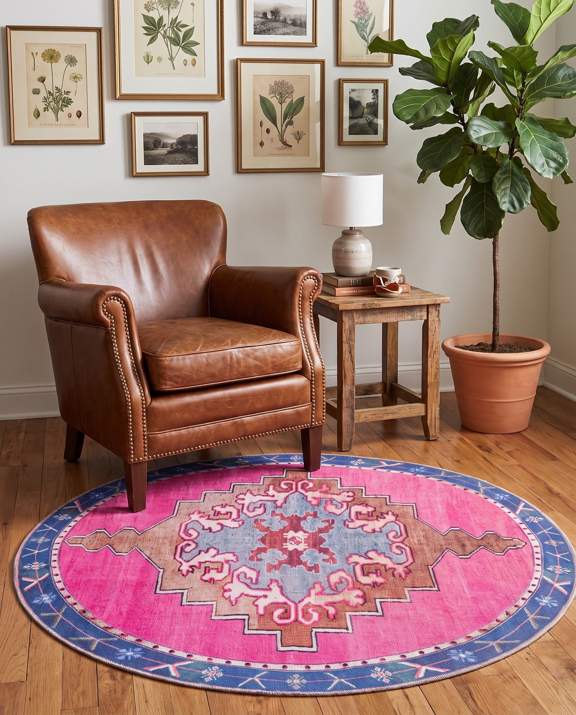 3' 6 x 3' 6 Washable Timeless Round Rug