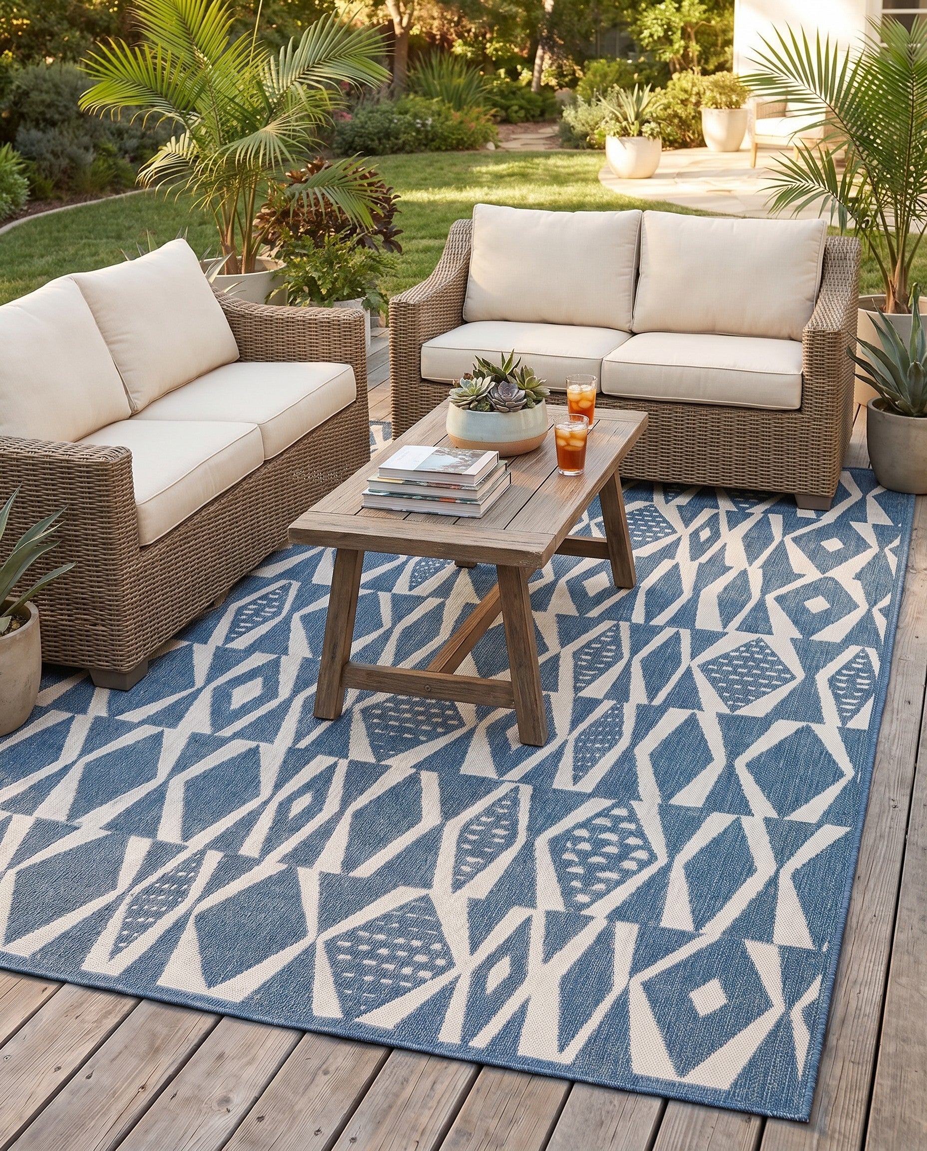 9' x 12' Easy-Clean Baja Indoor / Outdoor Rug