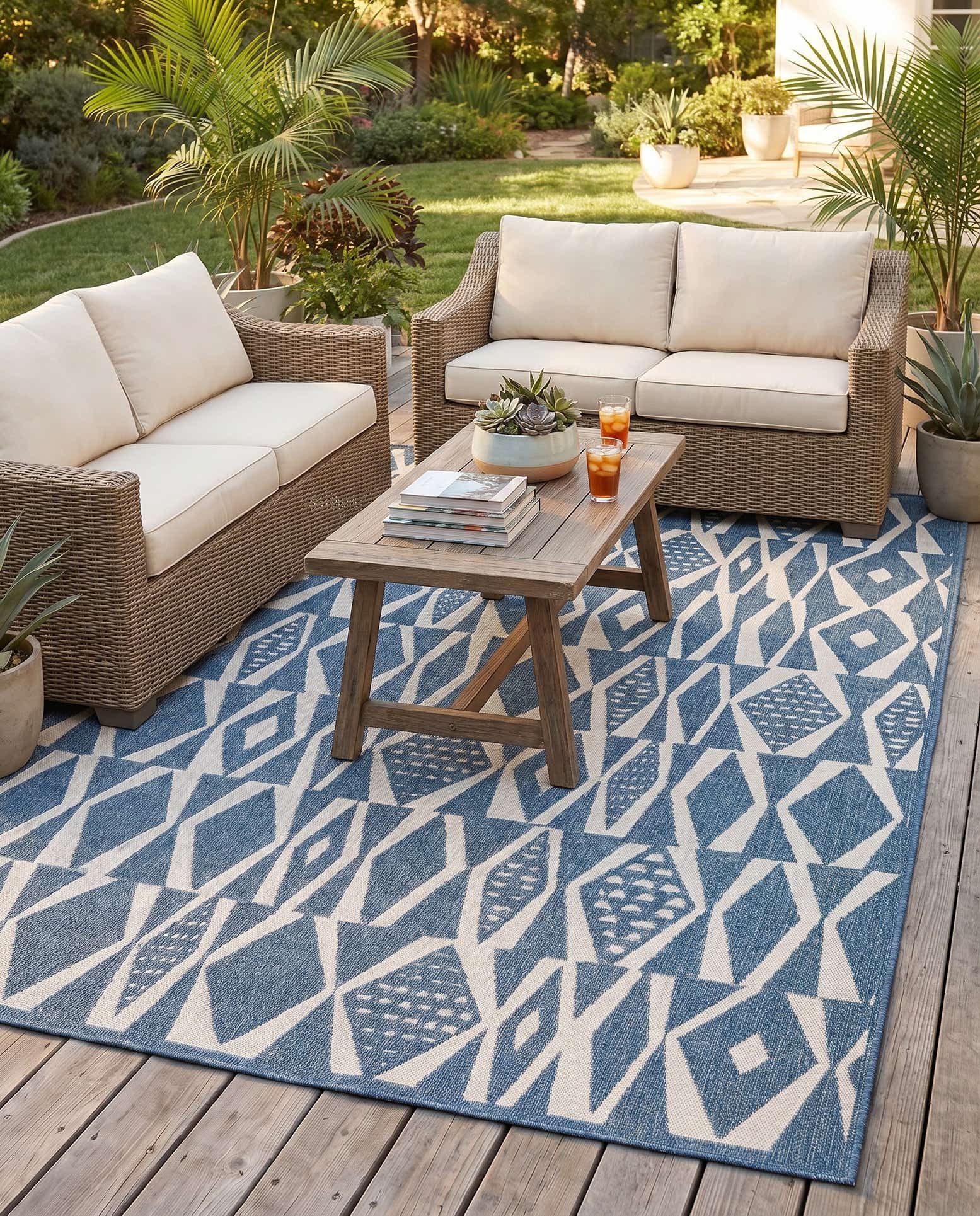 9' x 12' Easy-Clean Baja Indoor / Outdoor Rug