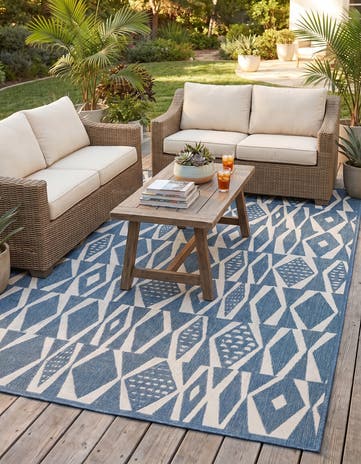9' x 12' Easy-Clean Baja Indoor / Outdoor Rug